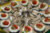 12 amuselepels en schaal 12 amuselepels en schaal