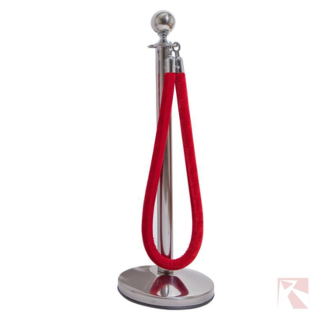 Afzetpaaltje - Chroom bol knop