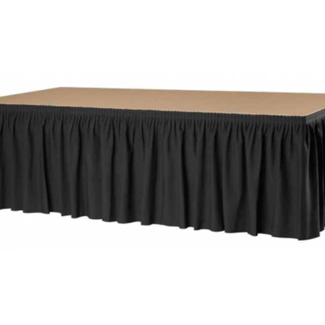 Podiumrok zwart breedte 400cm - Hoogte 40cm
