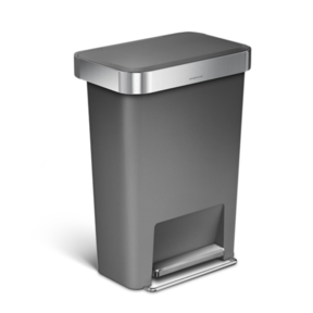 Afvalbak/pedaalemmer rechthoekig 45L - Antraciet