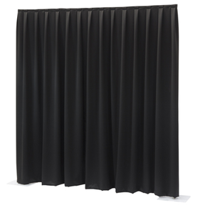 Pipe and drape zwart - Tot 300cm