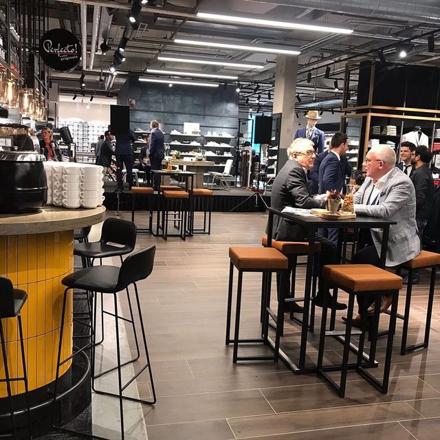 Kubo barkruk - Zwart/vintage leder cognac