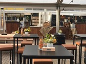 Kubo barkruk - Zwart/vintage leder cognac