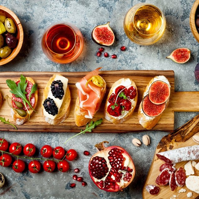 Borrelplank - Vegetarische hapjes