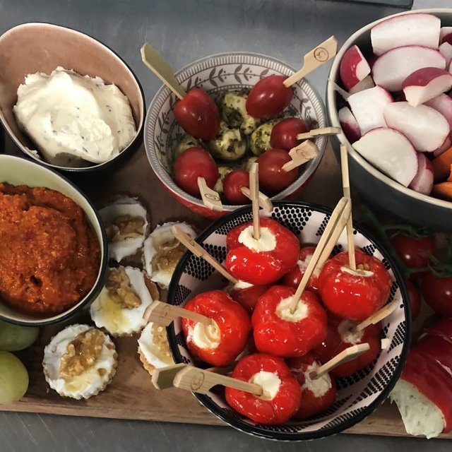 Borrelplank - Vegetarische hapjes