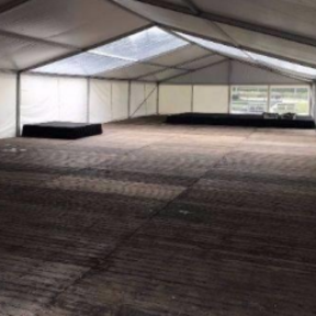 Houten vlondervloer t.b.v. frametent 10x25m