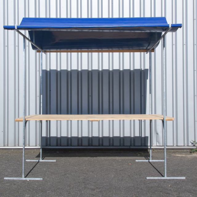 Marktkraam dakzeil blauw
