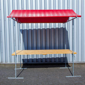 Marktkraam dakzeil rood