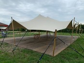 Stretchtent 10x15m - Zand