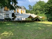 Stretchtent 10x15m - Zand