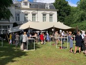 Stretchtent 10x15m - Zand