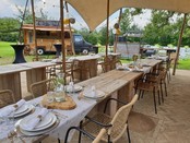 Gehaakt tafelkleed 90x90cm - Wit Gehaakt tafelkleed 90x90cm - Wit