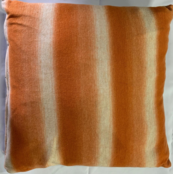 Sierkussen 45x45cm streep - Beige oranje