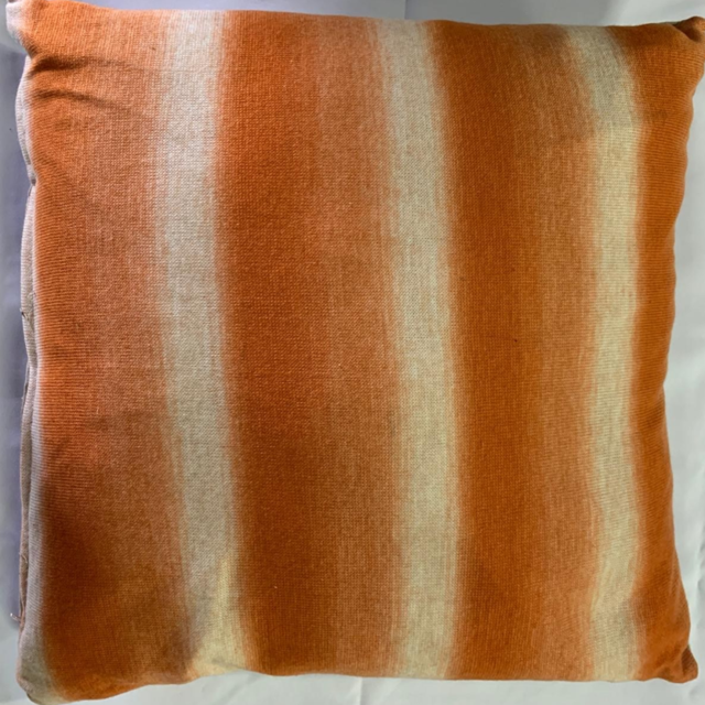 Sierkussen 45x45cm streep - Beige oranje