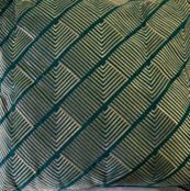 Sierkussen 45x45cm patroon - Goud groen