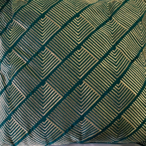 Sierkussen 45x45cm patroon - Goud groen