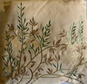 Sierkussen 45x45cm takjes - Ecru