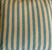 Sierkussen 45x45cm  streep - Ecru blauw