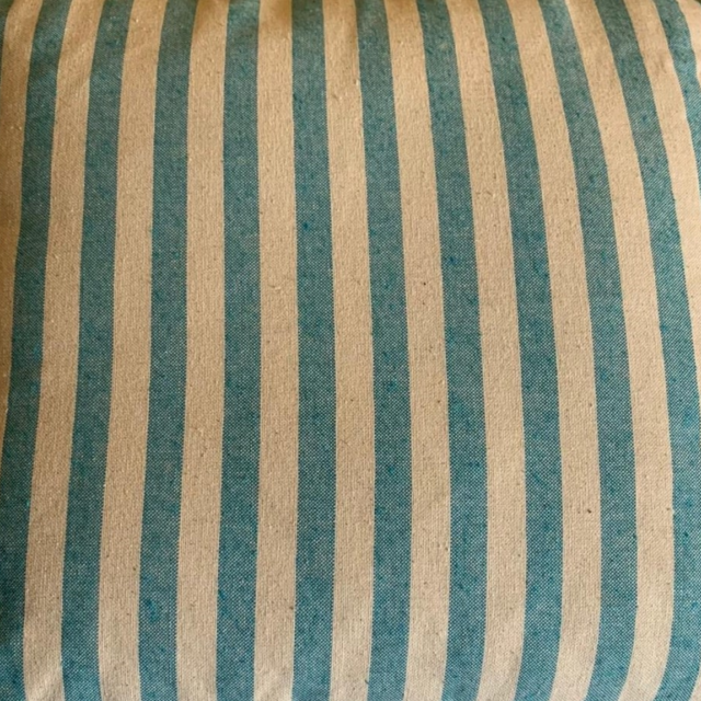 Sierkussen 45x45cm  streep - Ecru blauw