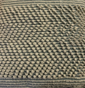 Sierkussen 45x45cm - Ecru blauw