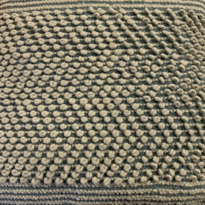 Sierkussen 45x45cm - Ecru blauw