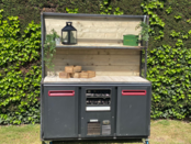 Achterkast industrieel staal steigerhout Achterkast industrieel staal steigerhout