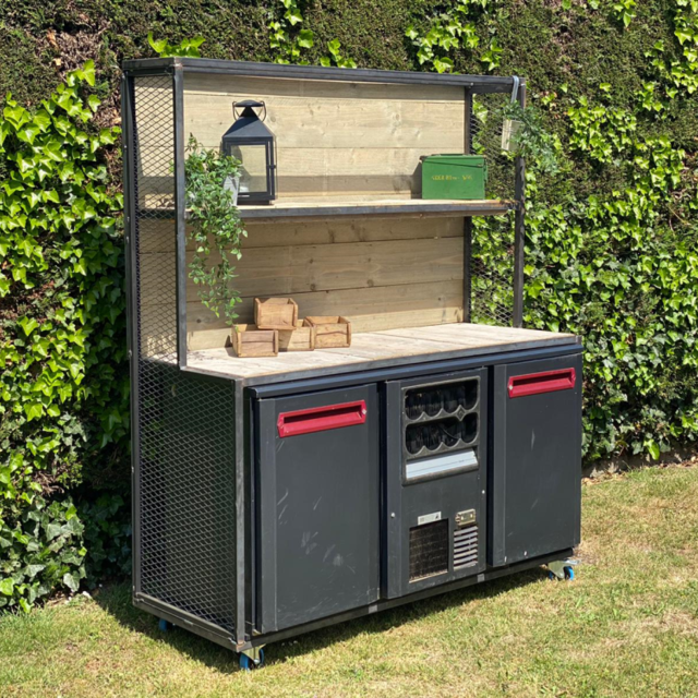 Achterkast industrieel staal steigerhout Achterkast industrieel staal steigerhout