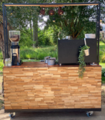 Koffiemeubel - Staal teakhout