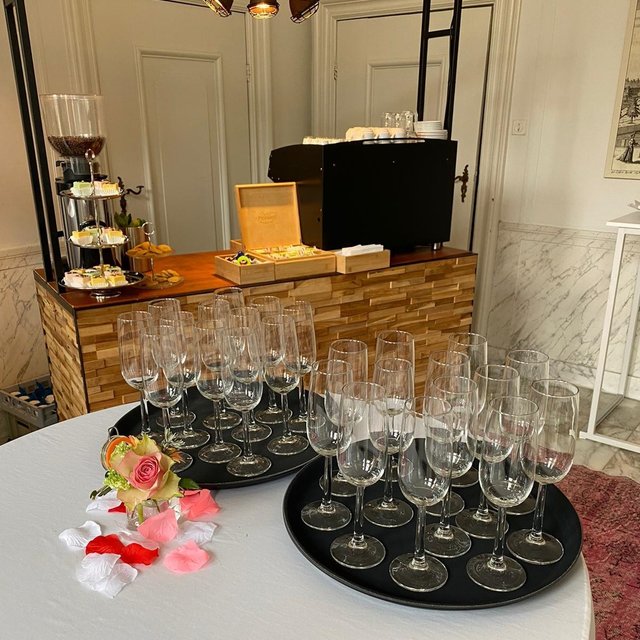 Koffiemeubel - Staal teakhout