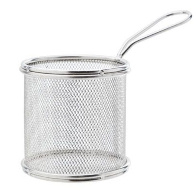 Frituurmandje rond - rvs