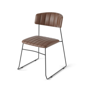 Stoel Mondo - Leder cognac