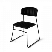 Stoel Mondo - leder zwart