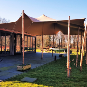 Stretchtent 6.5x6.5m - Cappuccino
