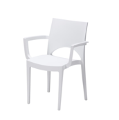 Stoel June met armleuning - Wit