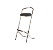 Barstoel rvs/chroom - Zwart Barstoel rvs/chroom - Zwart