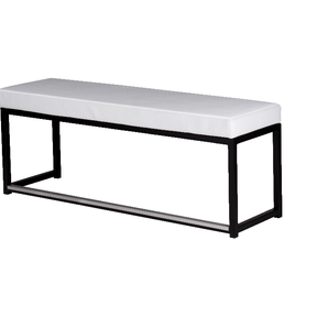 Kubo bank onderstel - Zwart/wit leder