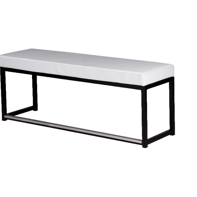 Kubo bank onderstel - Zwart/wit leder