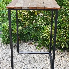 Kubo statafel 70x70cm - Zwart/old wood