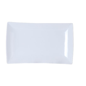 Bord rechthoek 20x12cm - Wit