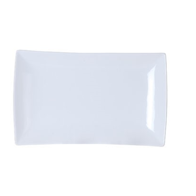 Bord rechthoek 20x12cm - Wit