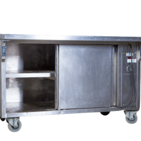 Warmhoudkast met werkblad - rvs