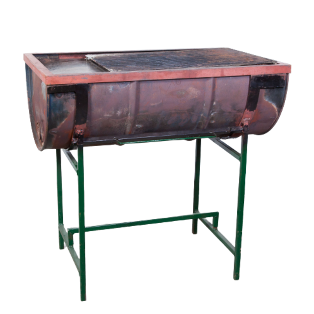 Houtskoolbarbecue olieton