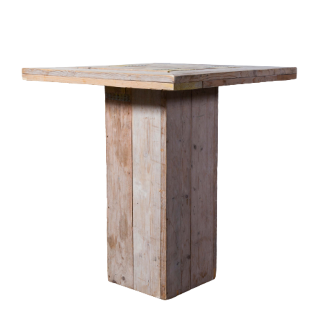 Statafel 83x83cm - Steigerhout