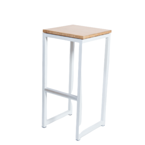 Kubo barkruk - Wit/bamboe