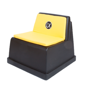 Laze zitblok met rugleuning - Kussens geel