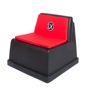 Laze zitblok met rugleuning - Kussens rood