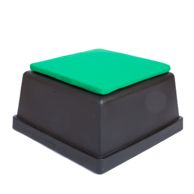 Laze zitblok zwart - Kussen groen