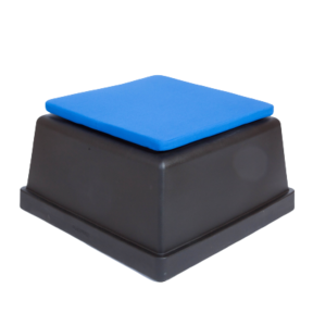 Laze zitblok zwart - Kussen blauw