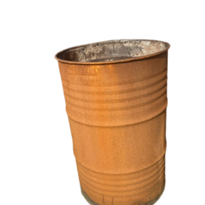 Olieton zonder deksel - Roest, groen, zwart