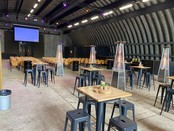 Statafel Tolix 70x70cm - Zwart/iepenhout